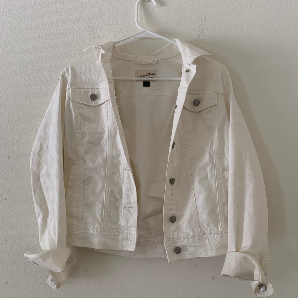 White jean jacket